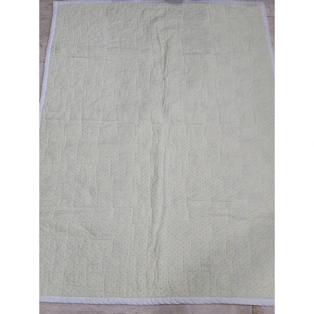 Vintage Lil Shavers Patchwork Baby‎ Quilt Child Yellow Little 1970 Mop Top Hair